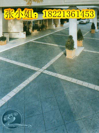 仿石材壓印地坪，壓花混凝土，透水地坪