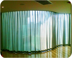 彎弧電動開合簾