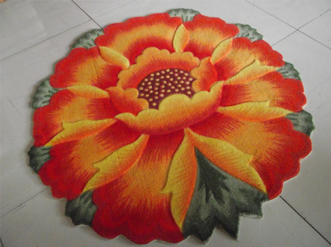 機制印花仿手工加片工藝地毯