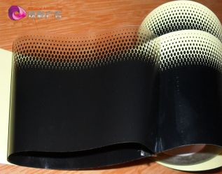 公交站臺玻璃絲印黑色網點透明不干膠黑邊條