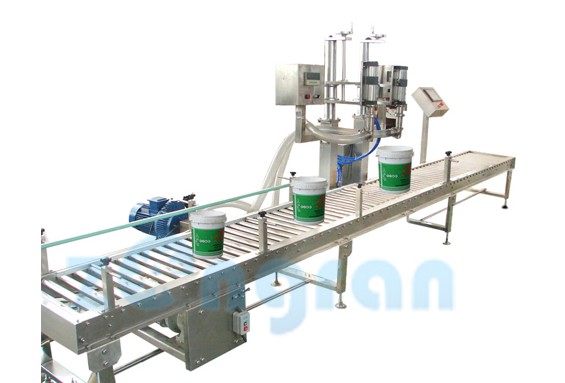 福建全自動涂料包裝機(jī)，涂料稱重灌裝線