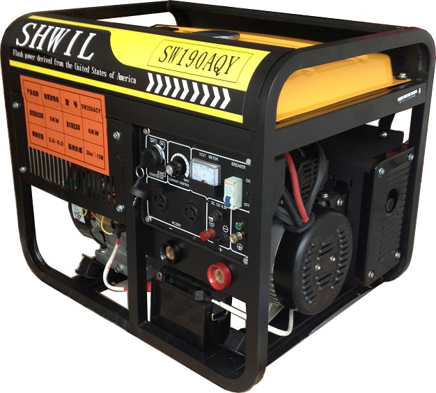 碳鋼焊條專用190A汽油發電機帶電焊機