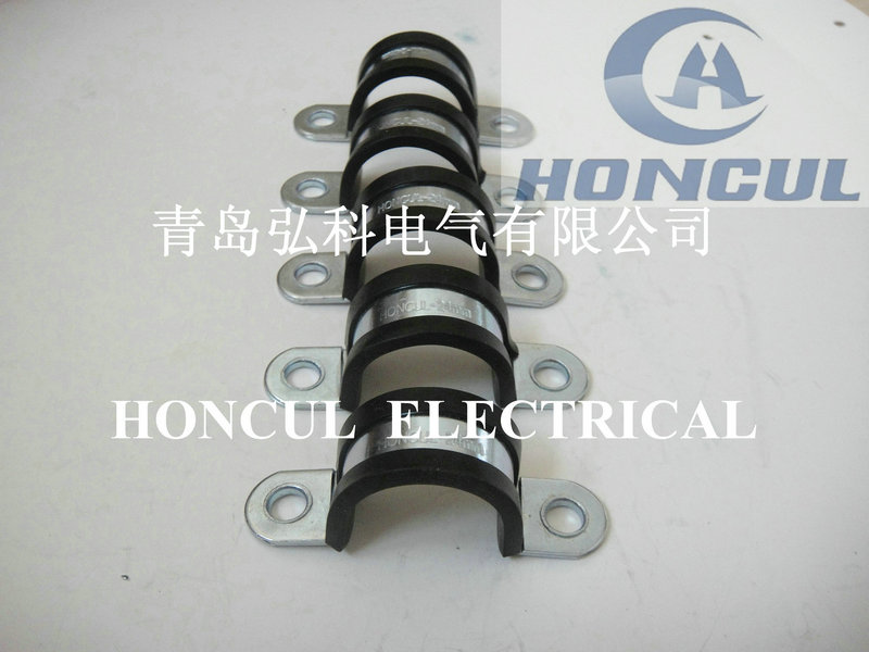 北京雙面金屬卡子，雙面包塑管夾弘科