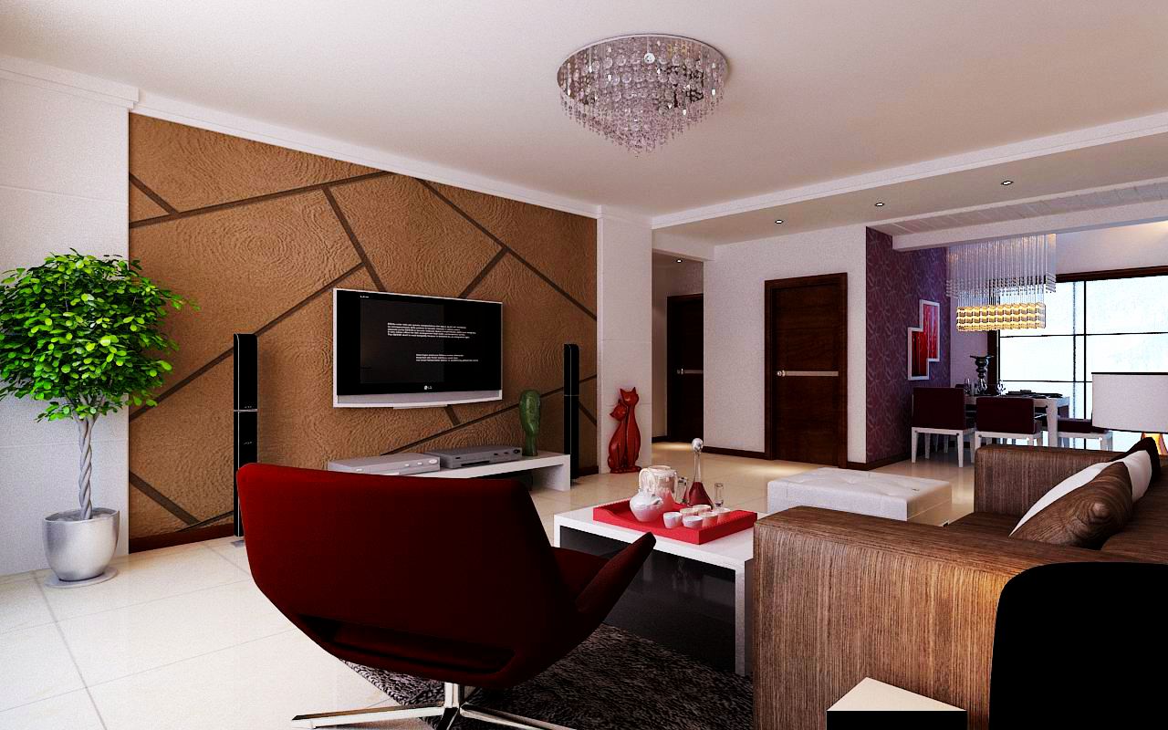 用了優(yōu)特美筑硅藻泥的電視背景墻，就是好!