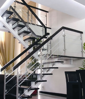 質量便宜實惠_性價比高的雙跑斜梁樓梯