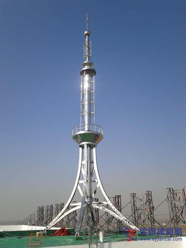 GFL鋼結構避雷針塔,樓頂裝飾避雷塔安裝