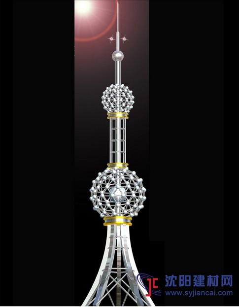 樓頂裝飾避雷塔,GFL鋼結構避雷針塔安裝