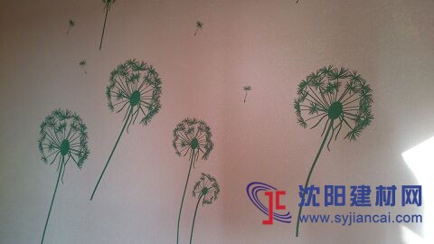沈陽碧然硅藻泥背景墻效果圖植物簡畫7