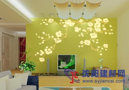 沈陽碧然硅藻泥背景墻效果圖植物簡畫9