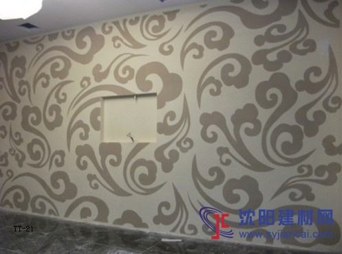 沈陽碧然硅藻泥背景墻效果圖歐式壁花4