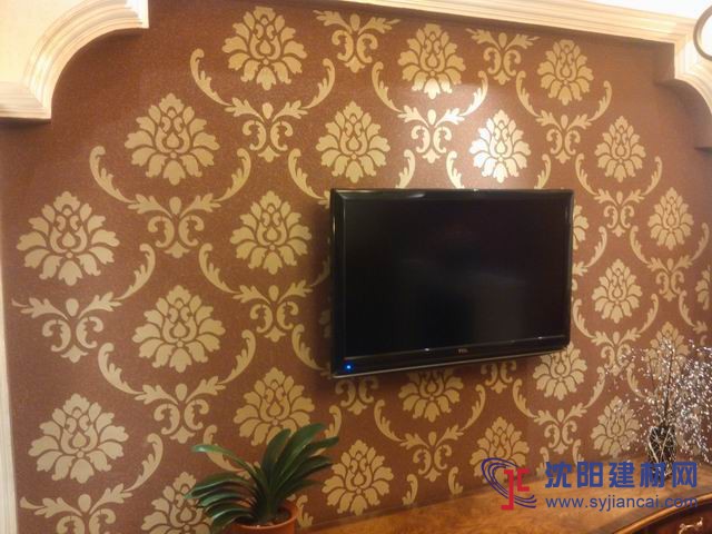 沈陽碧然硅藻泥背景墻效果圖歐式壁花5