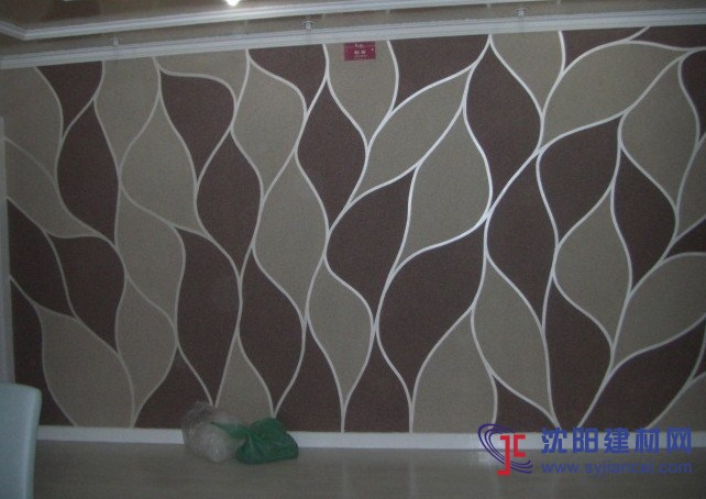 沈陽碧然硅藻泥背景墻效果圖條紋格藝1