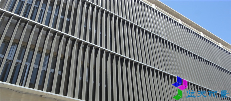 格柵式百葉遮陽系統(tǒng)  建筑外立面格柵