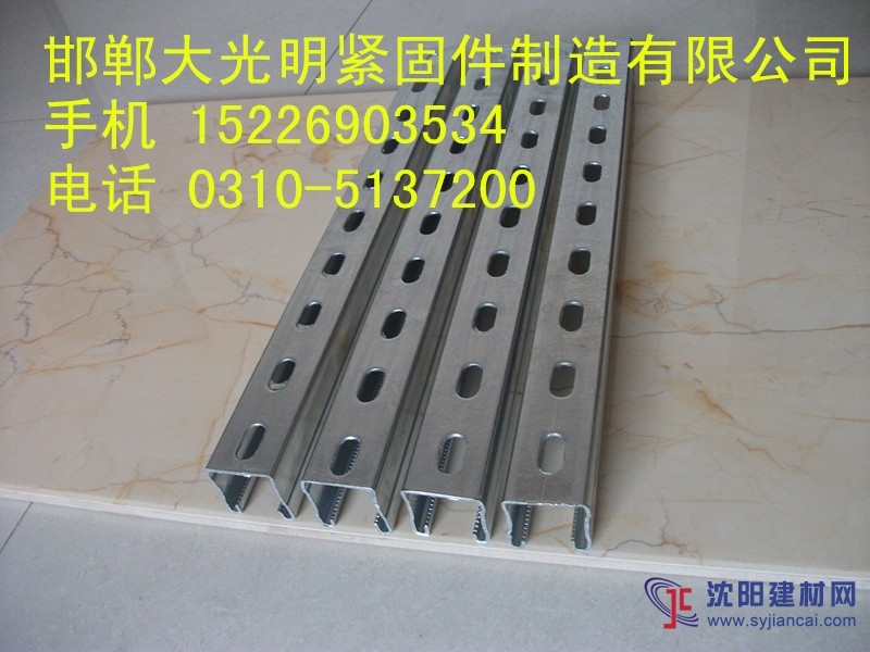 大光明大量生產C型鋼41/41/31/21帶齒哈芬槽預埋件