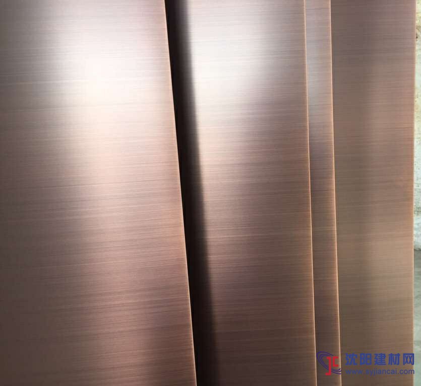 201拉絲紅古銅板 不銹鋼手工拉絲紅古銅板樣品