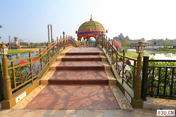 主題樂園推薦鋪裝材料——彩色洗砂混凝土藝術地面