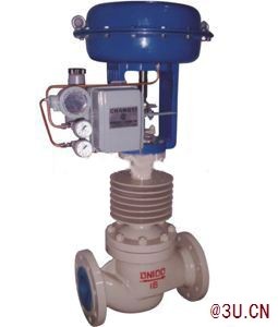 高溫氣動(dòng)調(diào)節(jié)閥，導(dǎo)熱油調(diào)節(jié)閥，帶散熱片調(diào)節(jié)閥